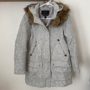J. Crew gray chateau parka. Women’s size 8 petite.